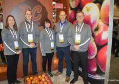 The team of BC Tree Fruits: Laurel Van Dam, Andrew Sandre, Lisa Linton, Chris Pollock and Lance McGinn. The apple season is winding down and the company is starting to prepare for the July/August cherry season.
